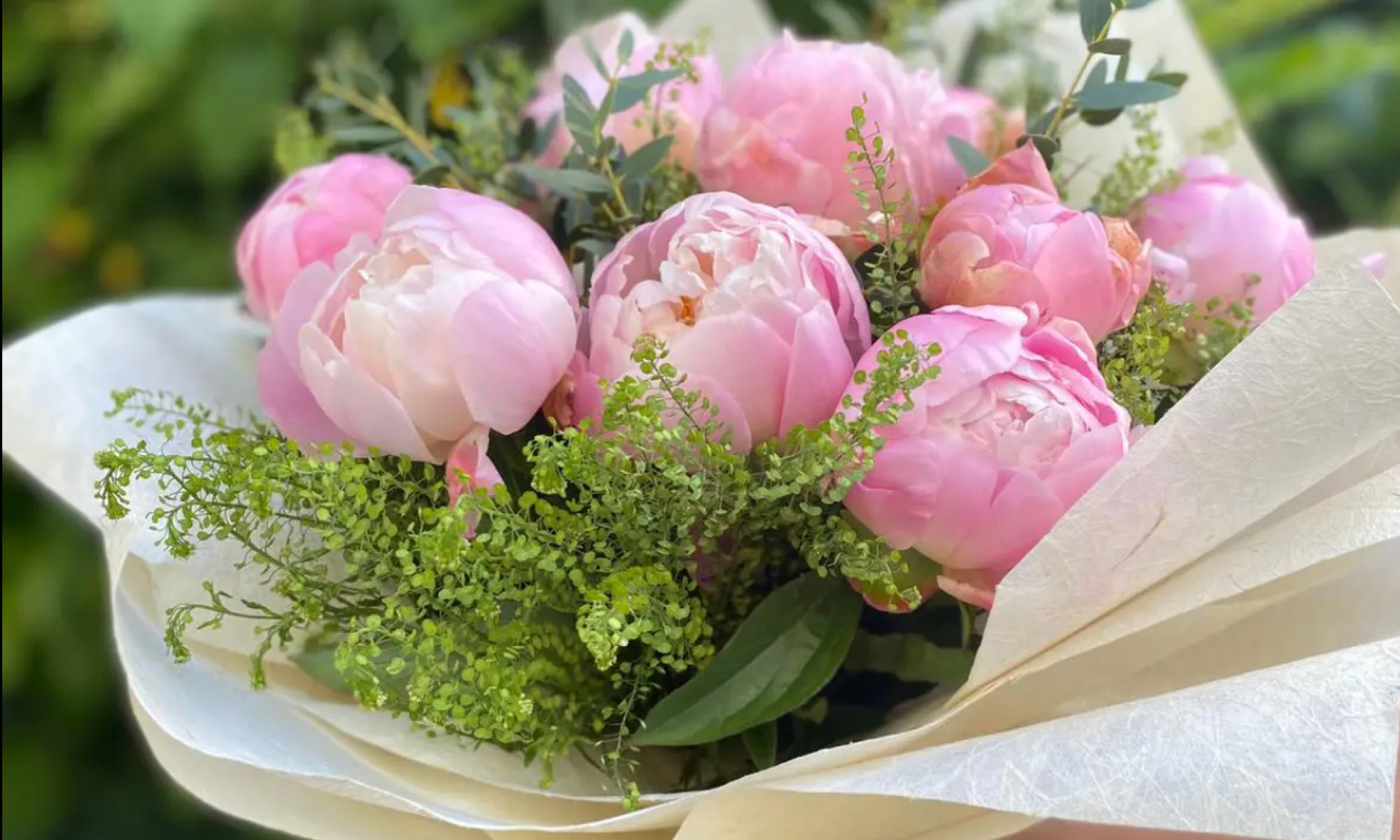 Hand-tied bouquet from The Willows Florist