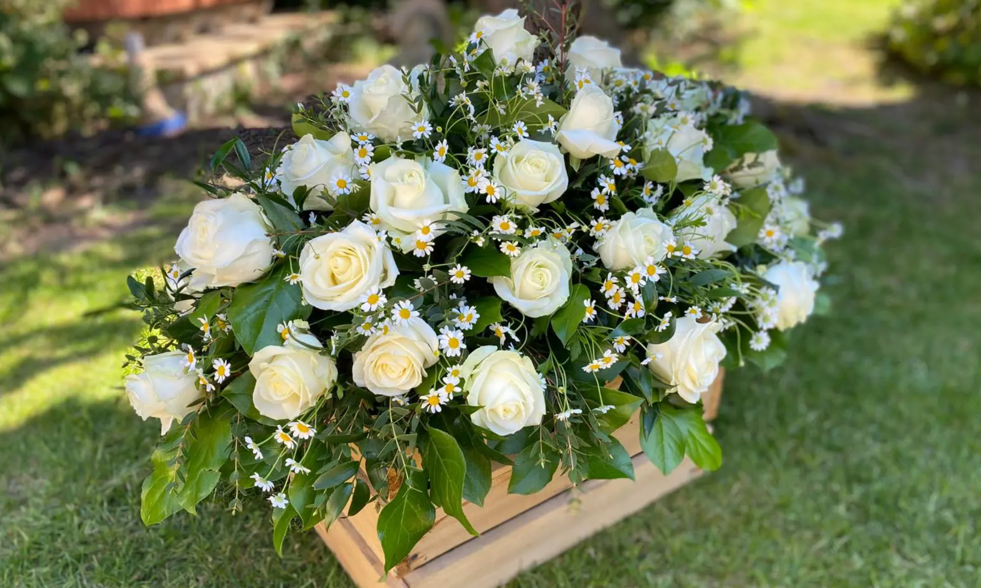 Hand-shaped funeral tribute from the Langstone workshop
